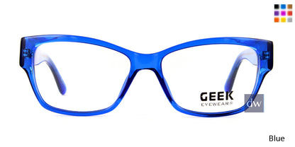 Blue GEEK FANCY CAT Eyeglasses - Blue