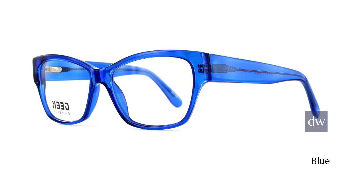 Blue GEEK FANCY CAT Eyeglasses - Blue