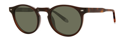 Original Penguin The Hahn men's round acetate sunglasses in Botanical Garden — polarized