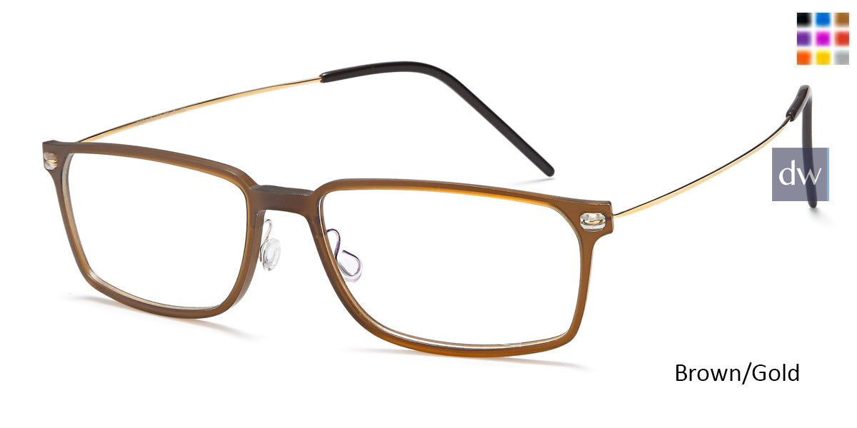 Brown/Gold Capri B754 Eyeglasses.