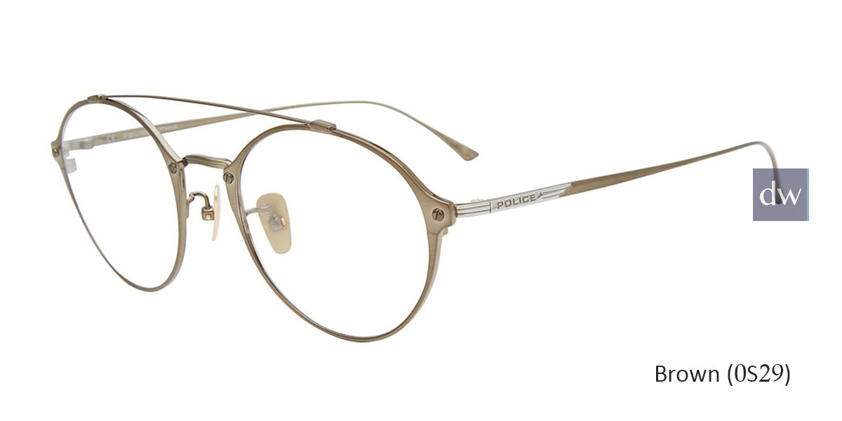 Brown(0S29) Police VPL991 Eyeglasses.