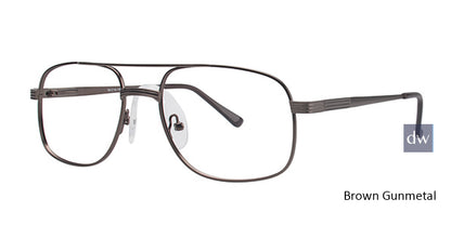 Brown Gunmetal Elan Barry Eyeglasses.