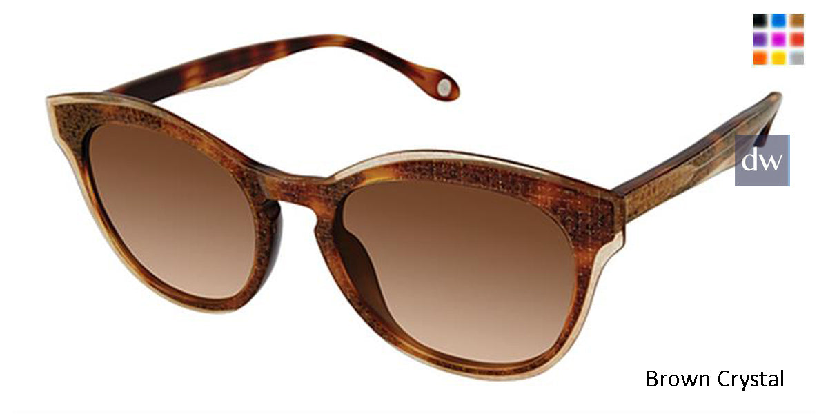 Brown Crystal Fysh F-2030 Sunglasses.