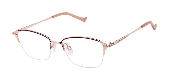 Burgundy Rosegold                Tura Optical R152 Eyeglasses