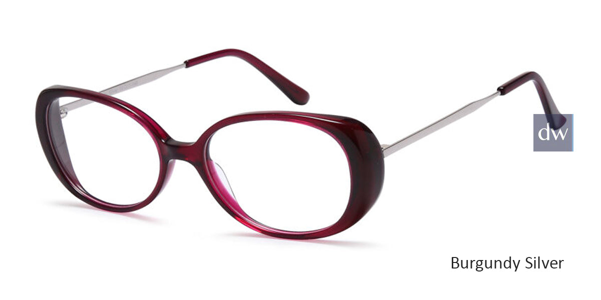 Burgundy Silver Capri Dicaprio DC346 Eyeglasses.