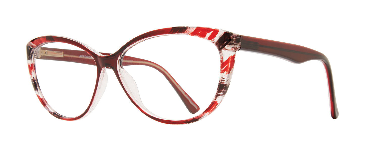 Burgundy          Affordable Designs Weezie Eyeglasses