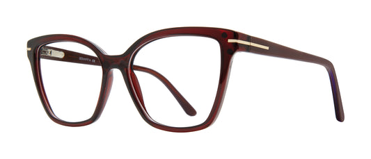 Burgundy            Serafina Glamour Clip Eyeglasses