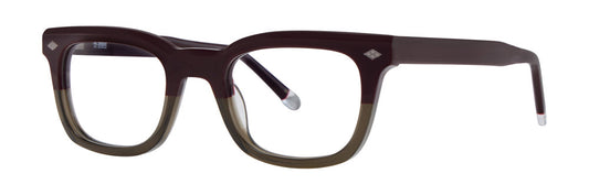 Original Penguin The Fleetwood men's rectangle acetate eyeglasses in Burgundy
