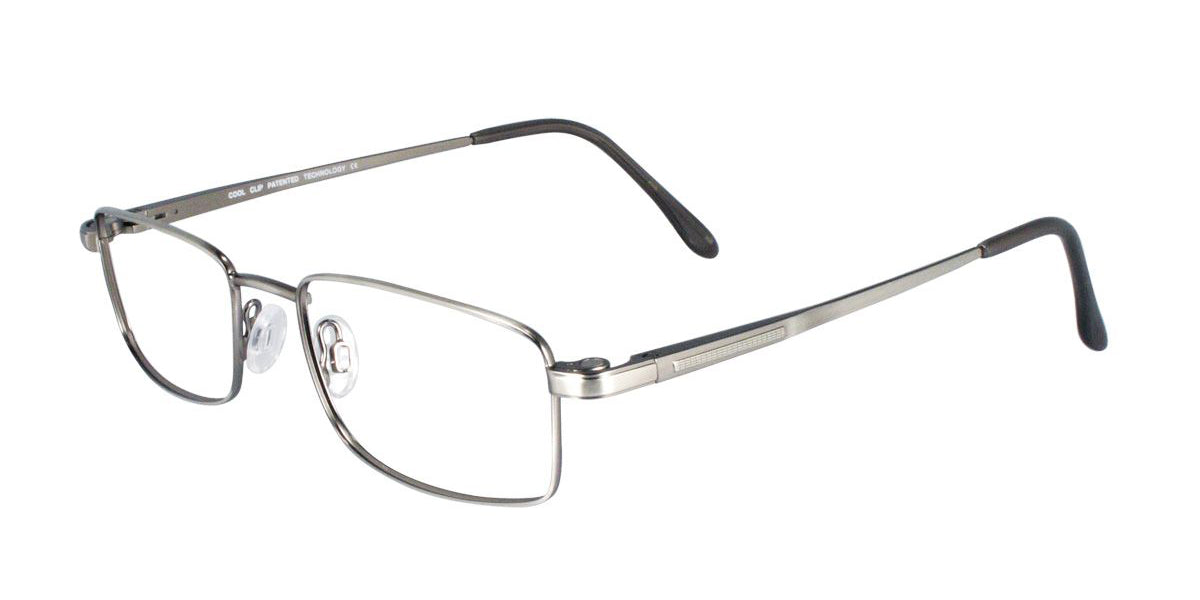 Satin Grey Cool Clip CC823 Eyaglasses.