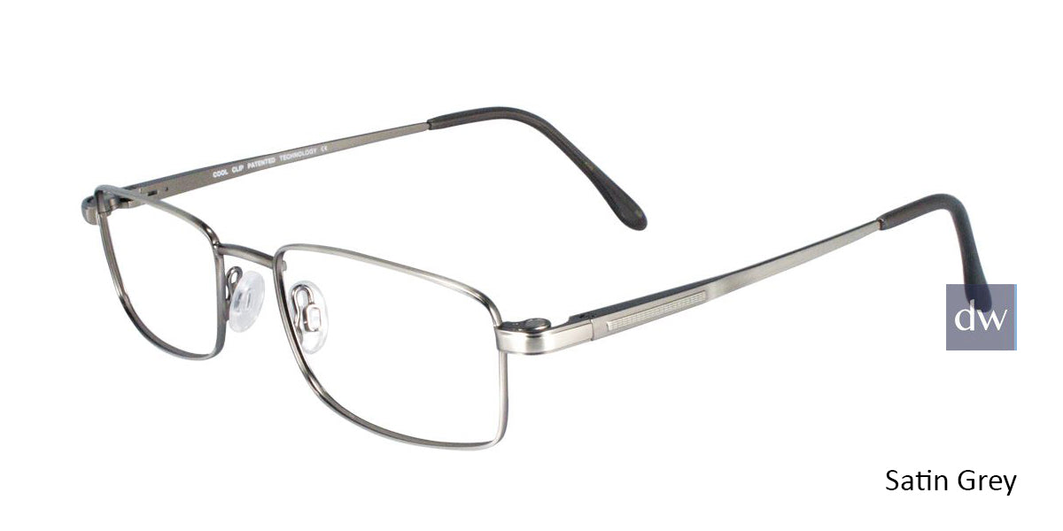 Satin Grey Cool Clip CC823 Eyaglasses.