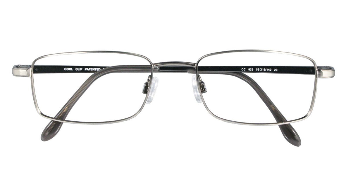 Satin Grey Cool Clip CC823 Eyaglasses.