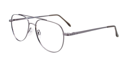 Shiny Silver Cool Clip CC827 Eyeglasses.