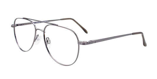 Shiny Silver Cool Clip CC827 Eyeglasses.