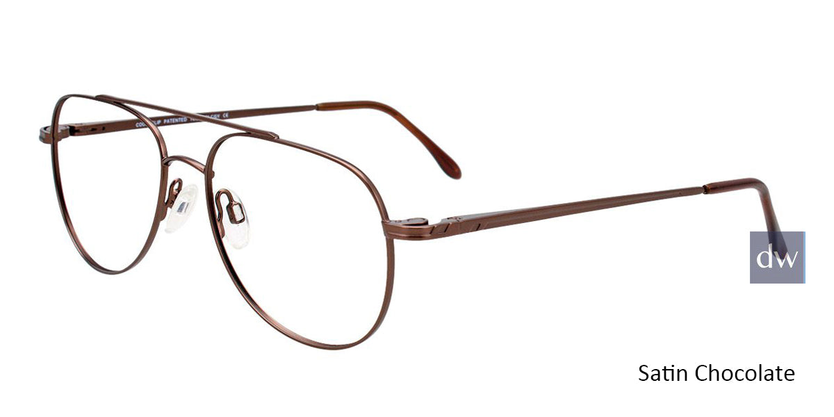 Satin Chocolate Cool Clip CC827 Eyeglasses.