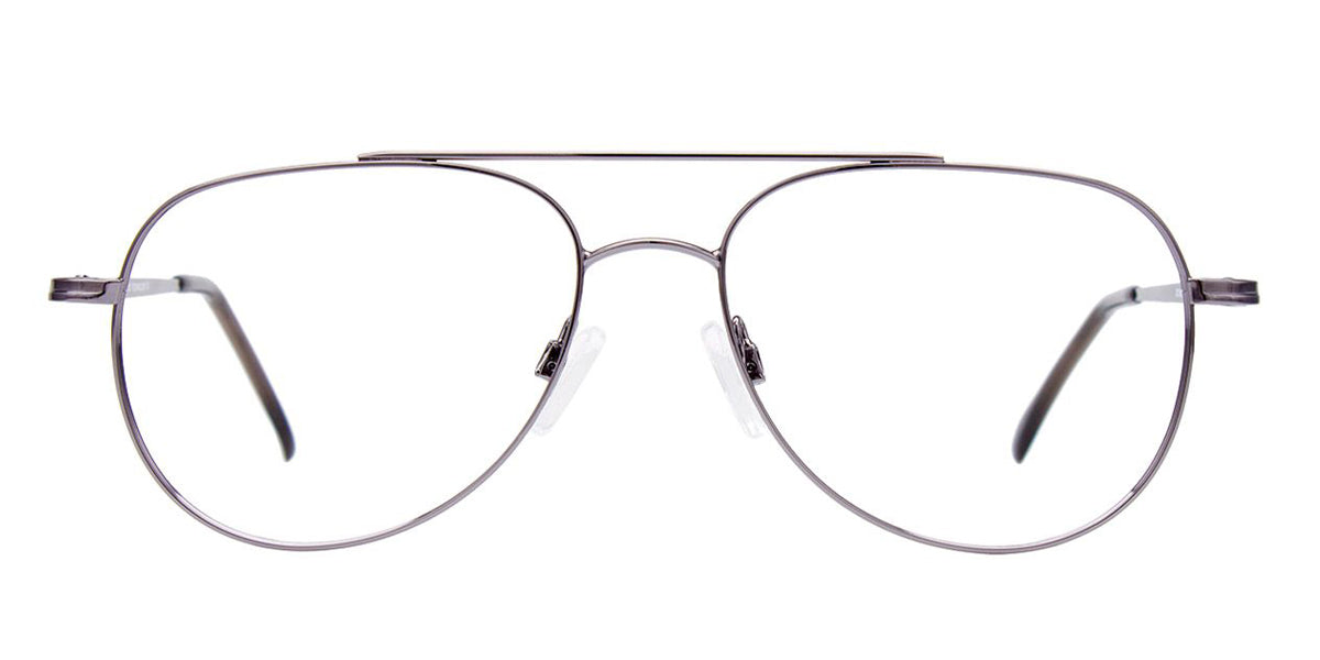 Shiny Silver Cool Clip CC827 Eyeglasses.