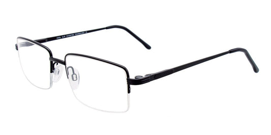 Satin Black Cool Clip CC833 Eyeglasses.