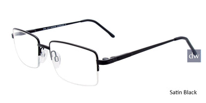 Satin Black Cool Clip CC833 Eyeglasses.