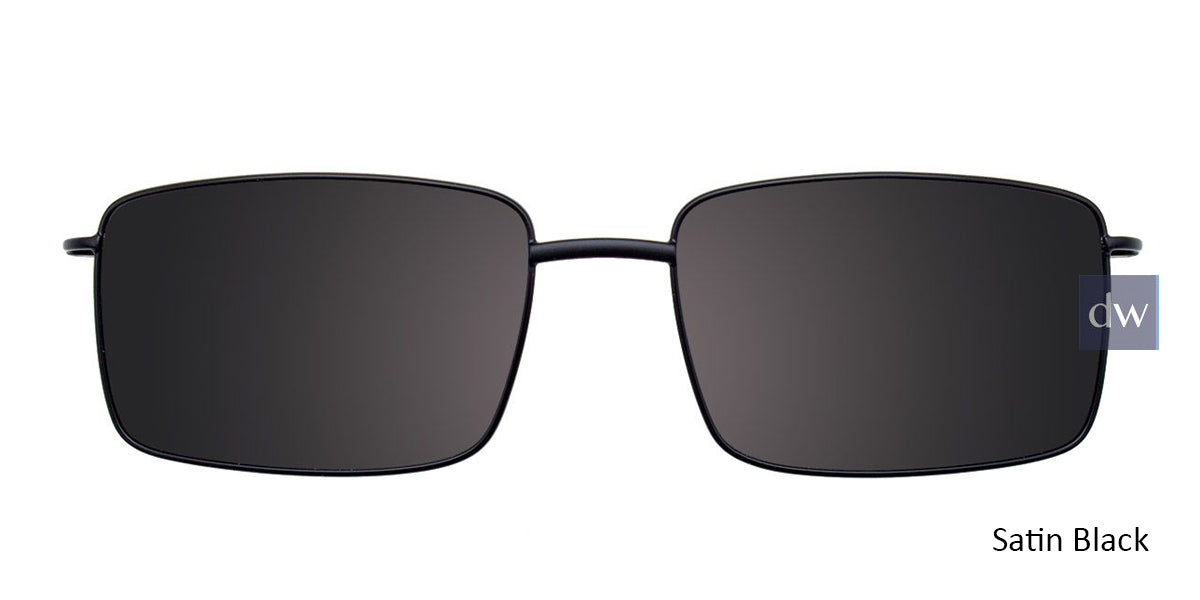 Satin Black Cool Clip CC833 Eyeglasses.