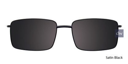 Satin Black Cool Clip CC833 Eyeglasses.