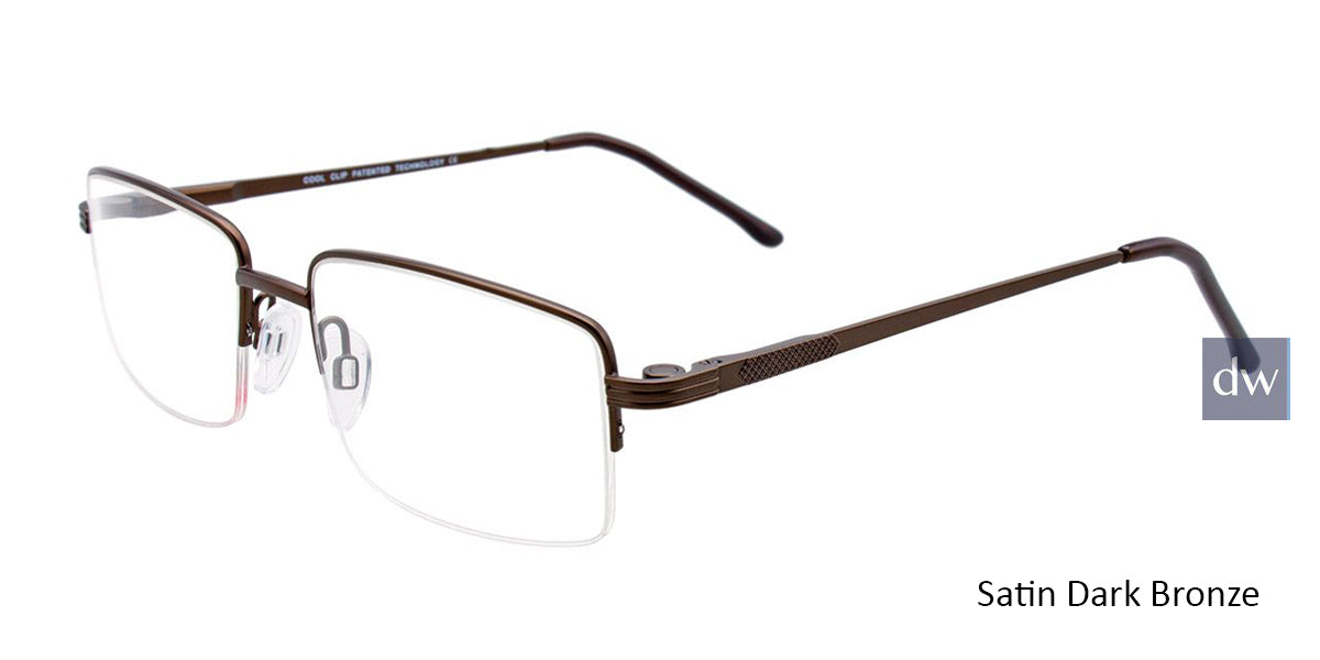 Satin Dark Bronze Cool Clip CC833 Eyeglasses.