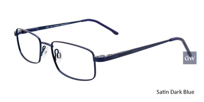 Satin Dark Blue Cool Clip CC834 Eyeglasses - Teenager.