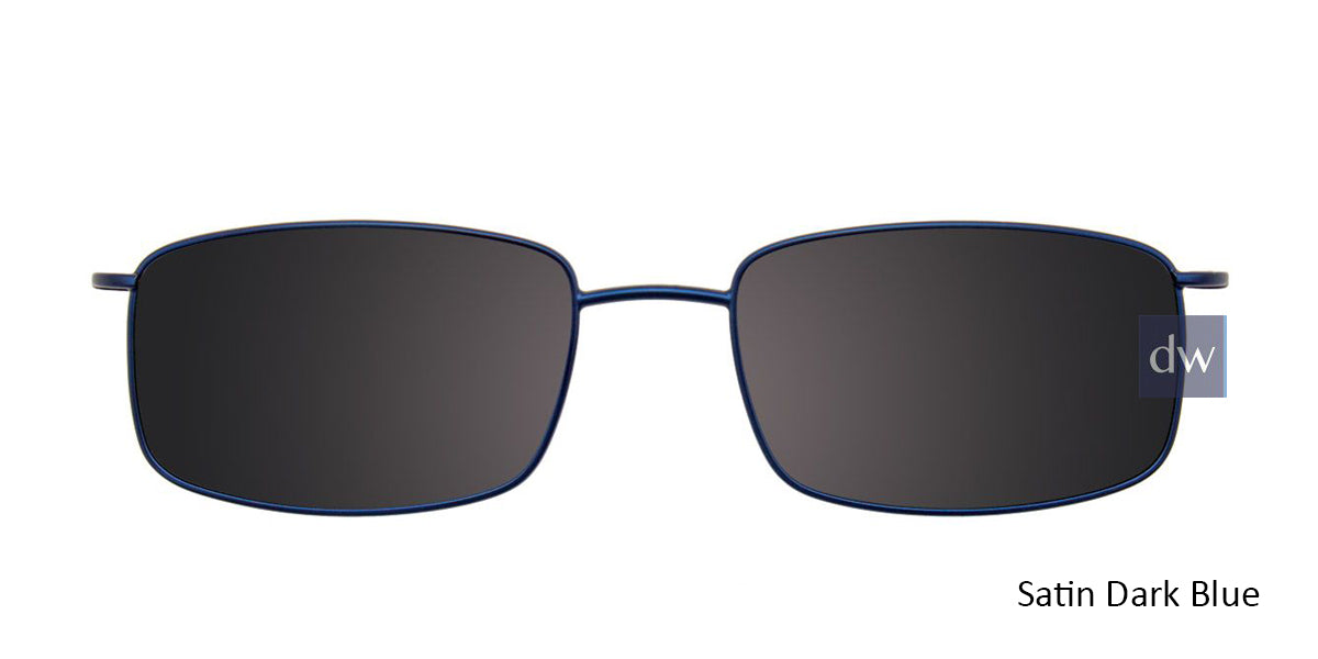 Satin Dark Blue Cool Clip CC834 Eyeglasses - Teenager.