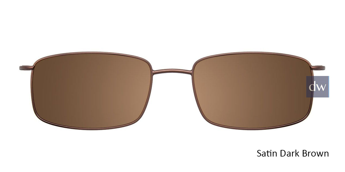 Satin Dark Brown Cool Clip CC834 Eyeglasses - Teenager.