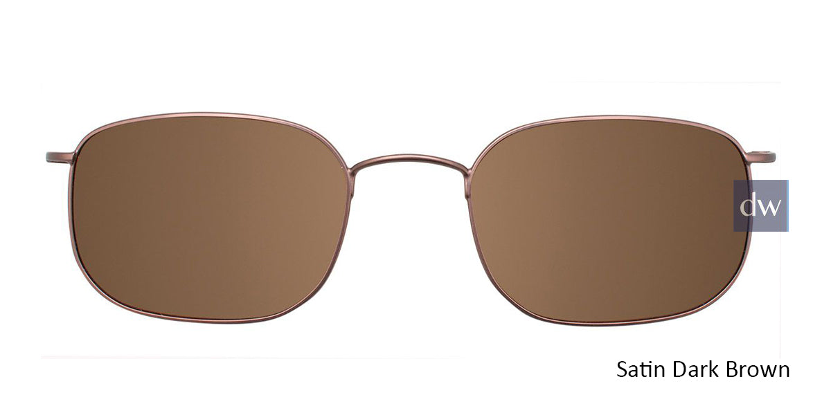 Satin Dark Brown Cool Clip CC836 Eyeglasses.