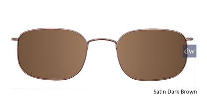 Satin Dark Brown Cool Clip CC836 Eyeglasses.