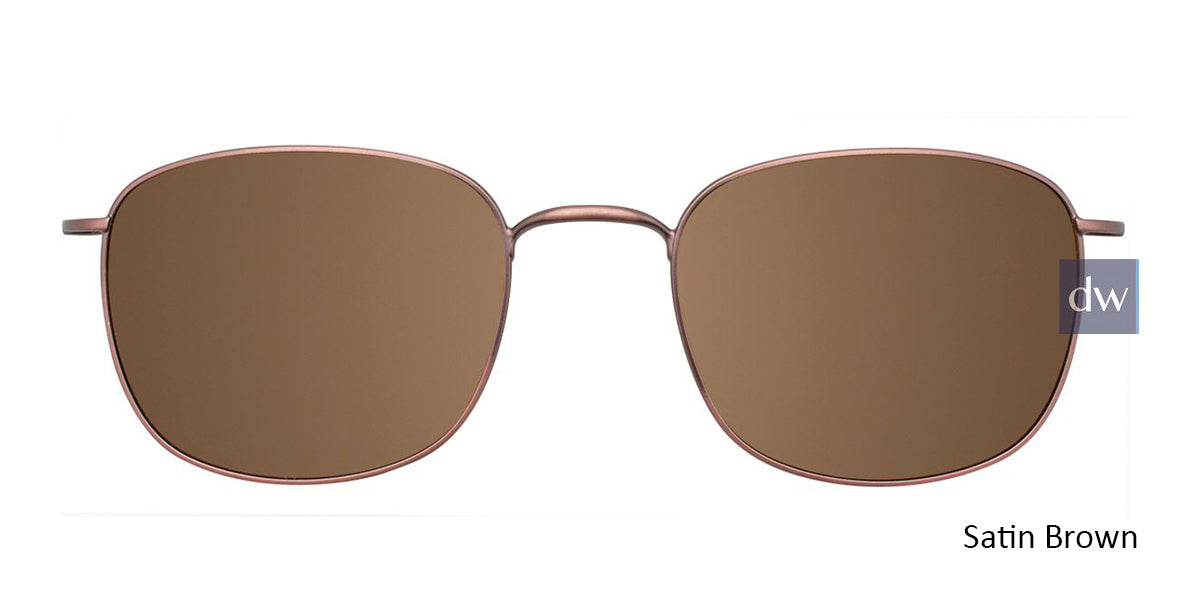 Satin Brown Cool Clip CC837 Eyeglasses.