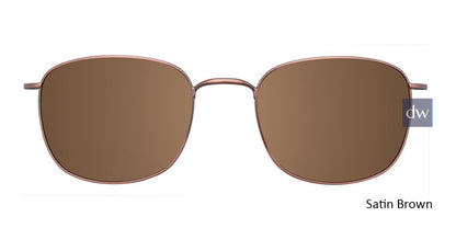 Satin Brown Cool Clip CC837 Eyeglasses.
