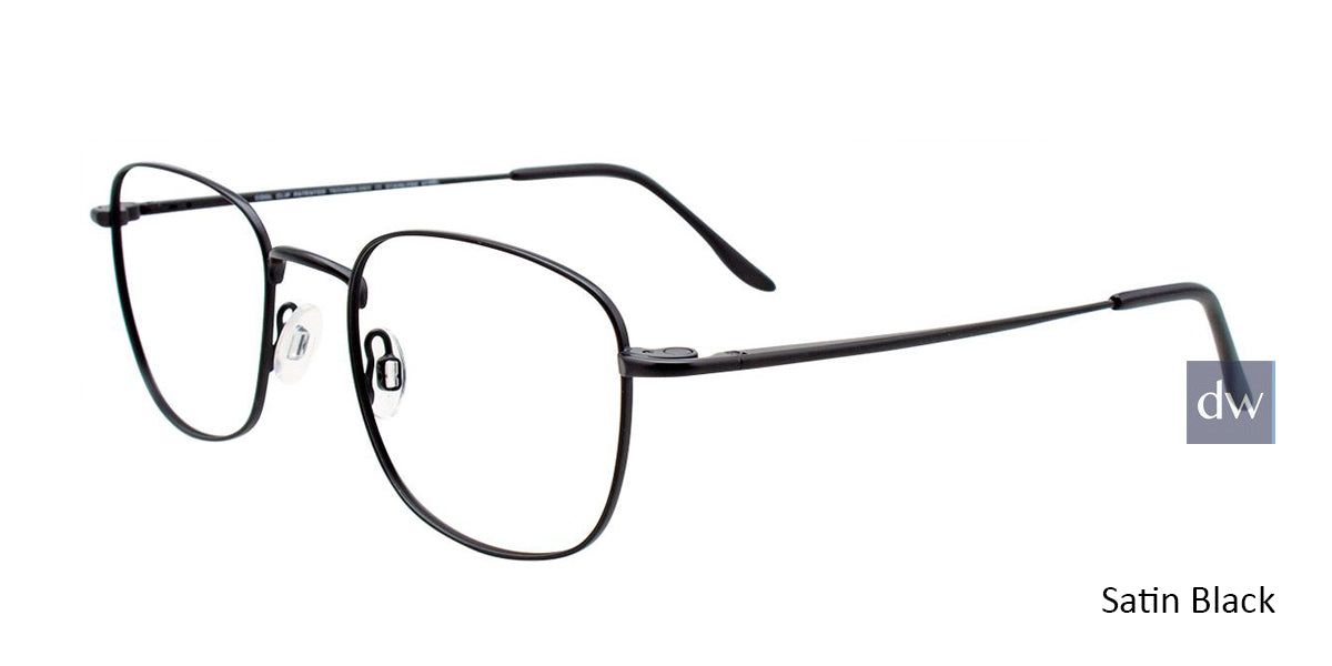 Satin Black Cool Clip CC837 Eyeglasses.