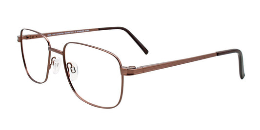 Satin Brown Cool Clip CC838 Eyeglasses.