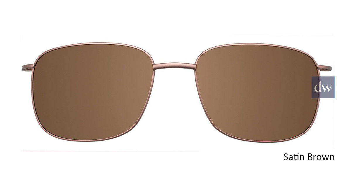 Satin Brown Cool Clip CC838 Eyeglasses.