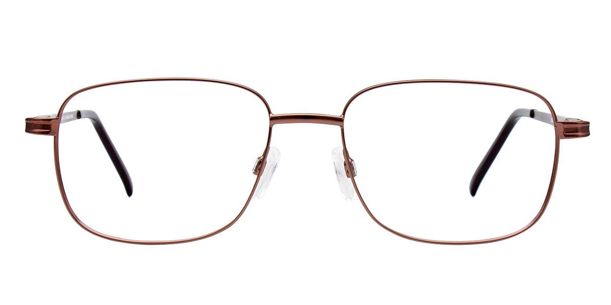 Satin Brown Cool Clip CC838 Eyeglasses.