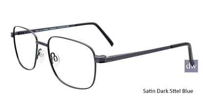 Satin Dark Steel Blue Cool Clip CC838 Eyeglasses.