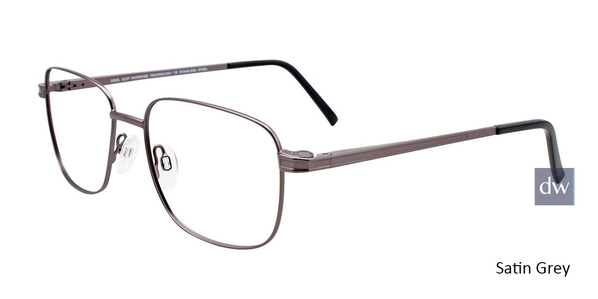 Satin Grey Cool Clip CC838 Eyeglasses.