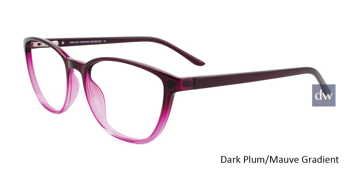 Dark Plum/Mauve Gradient Cool Clip CC839 Eyeglasses.