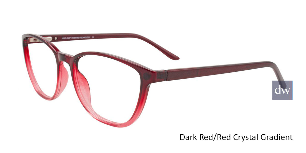 Dark Red/Red Crystal Gradient Cool Clip CC839 Eyeglasses.