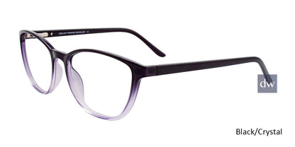 Black Crystal Cool Clip CC839 Eyeglasses.