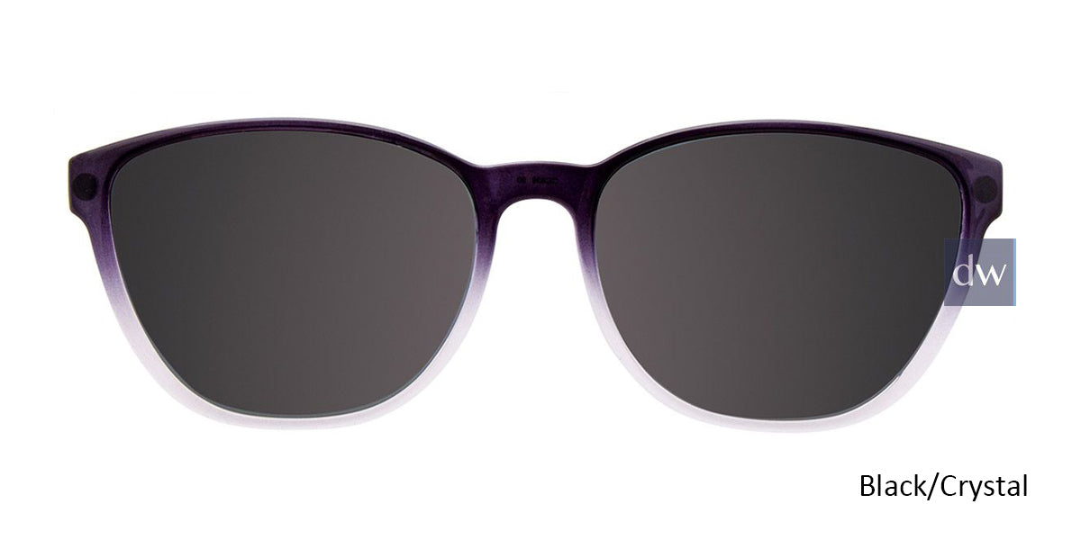 Black Crystal Cool Clip CC839 Eyeglasses.
