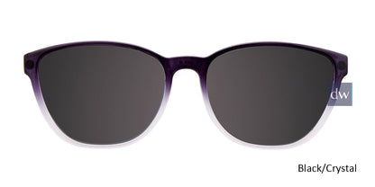 Black Crystal Cool Clip CC839 Eyeglasses.