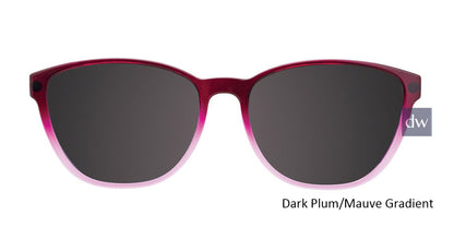 Dark Plum/Mauve Gradient Cool Clip CC839 Eyeglasses.