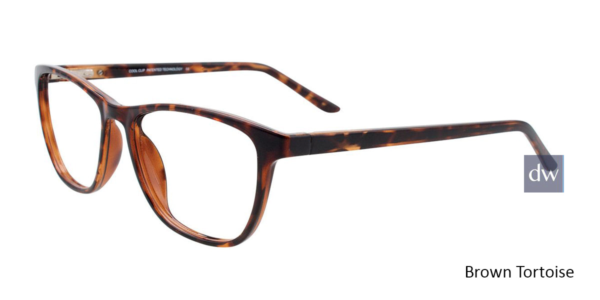Brown Tortoise Cool Clip CC840 Eyeglasses.