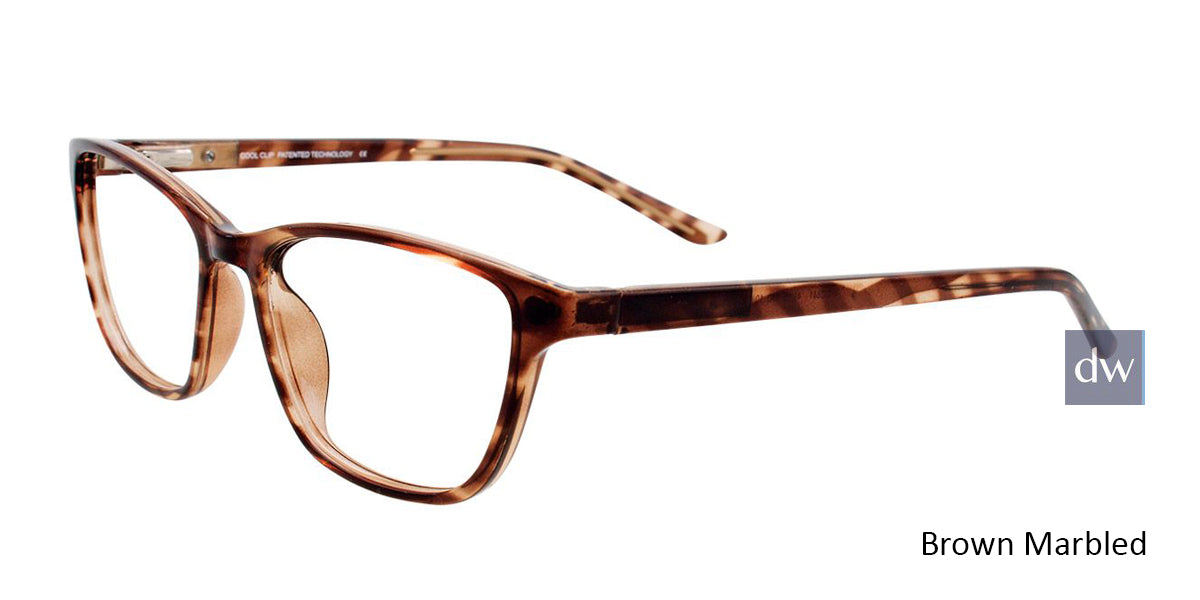 Brown Marbled Cool Clip CC841 Eyeglasses Teenager.