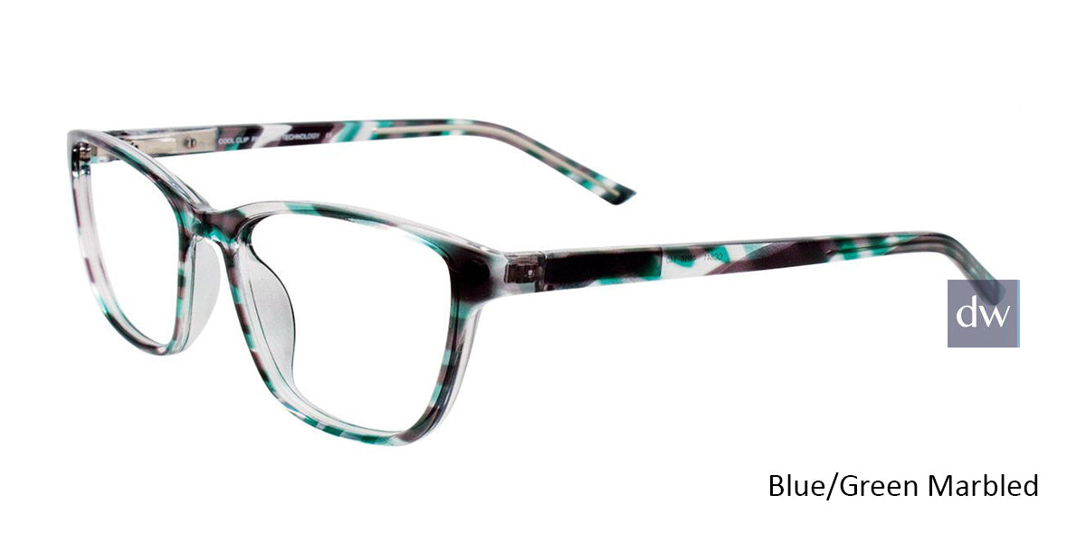 Blue/Green Marbled Cool Clip CC841 Eyeglasses Teenager.