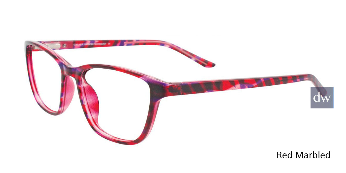 Red Marbled Cool Clip CC841 Eyeglasses Teenager.