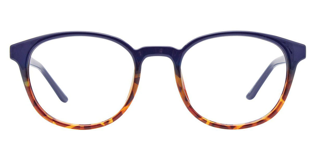 Blue/Demi Amber Cool Clip CC842 Eyeglasses - Teenager.