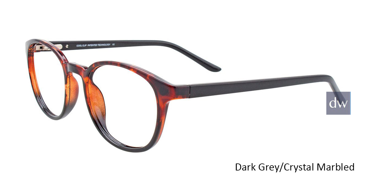 Dark Grey Marbled Cool Clip CC842 Eyeglasses - Teenager.