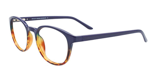 Blue/Demi Amber  Cool Clip CC842 Eyeglasses - Teenager.